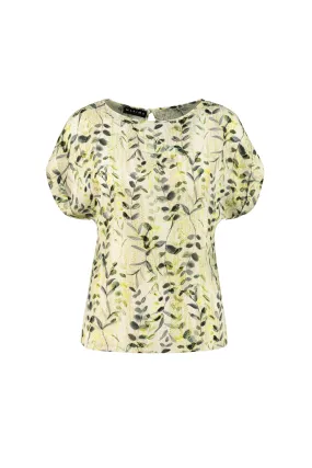 LEPIDIUM OLIVE PATTERN LOOSE FIT TOP