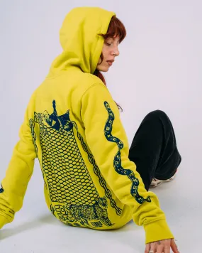 Make The Connection Hoodie - Lime Green - ORGANIC X RECYCLED