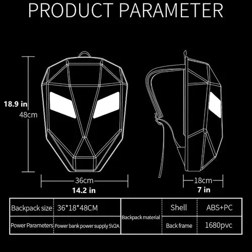 Maleta Para Moto LED Progamable