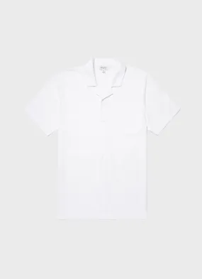 Men's Riviera Camp Collar Shirt in White