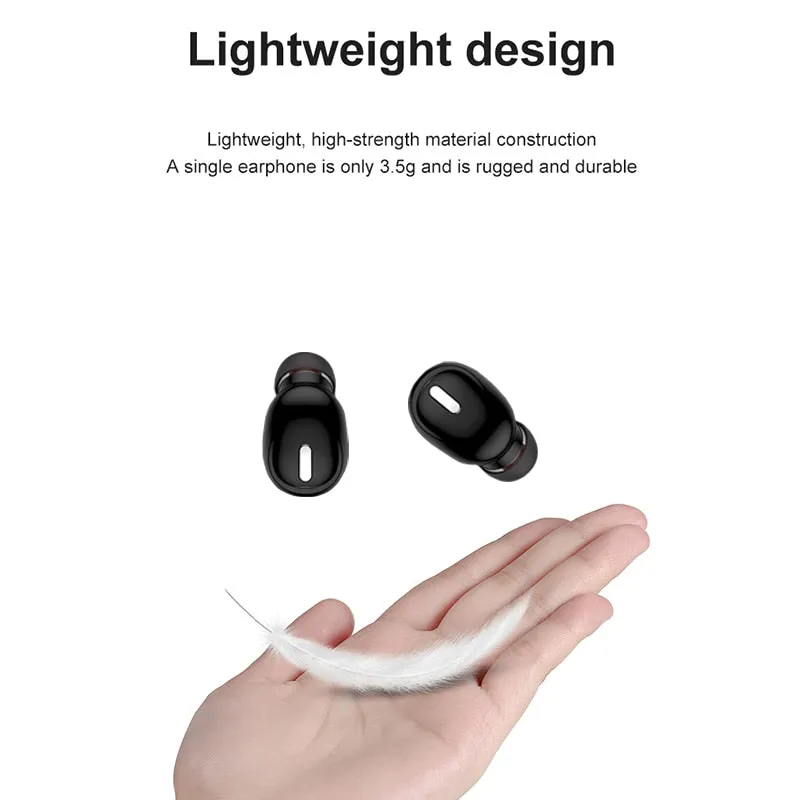 Mini X9 Wireless Earphones Bluetooth Headphones 5.0 TWS Comfortable to Wear Noise Reduction In-ear 3D Sound For Sport Music