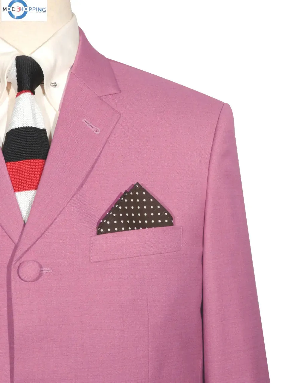 Mod Suit - 60s Vintage Style Hot Pink Suit