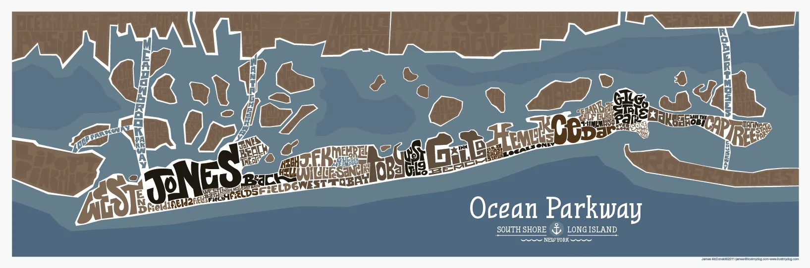 Ocean Parkway Type Map