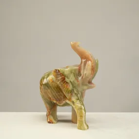 Pakistan Green Onyx Elephant Carving