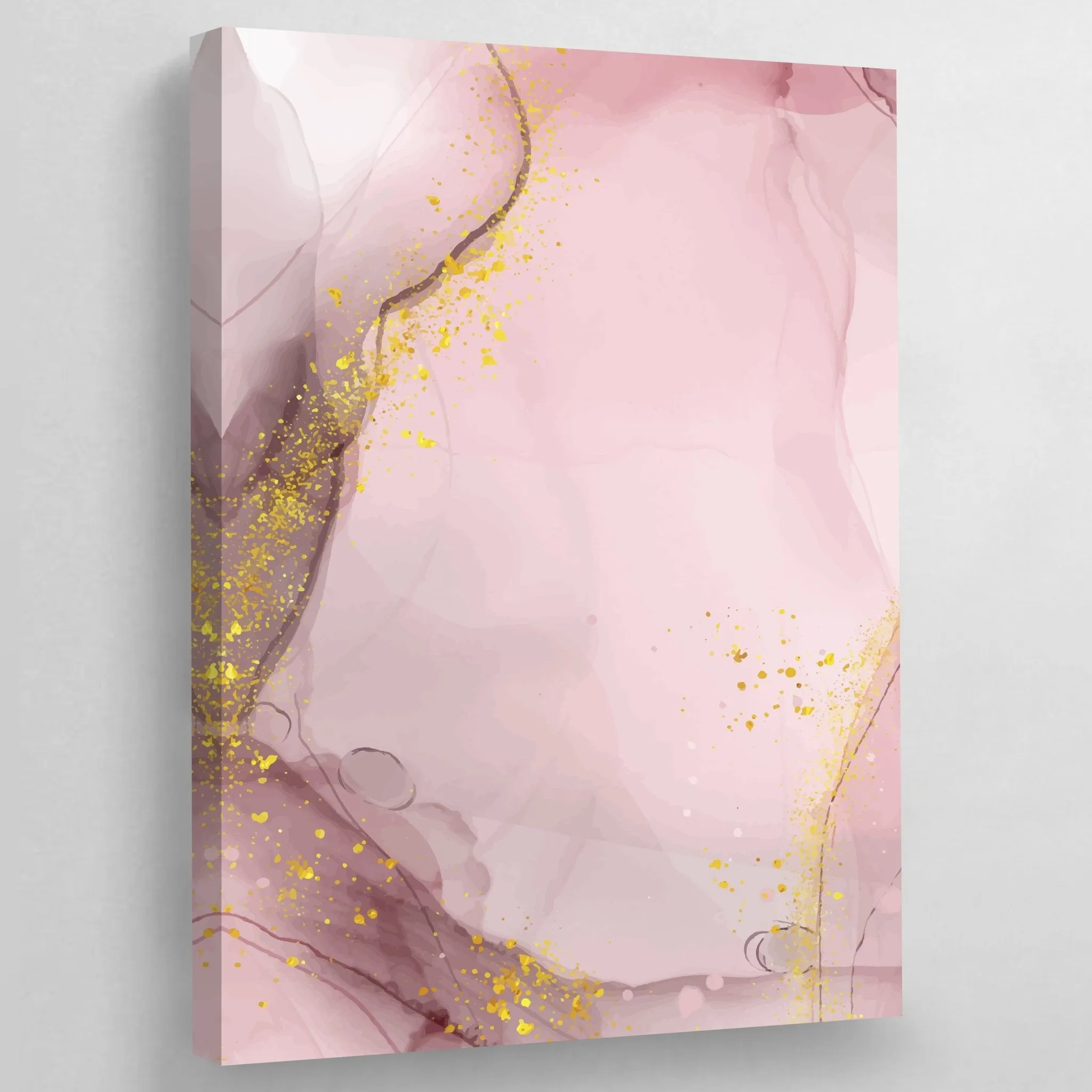 Pink and Gold Marble Wall Art