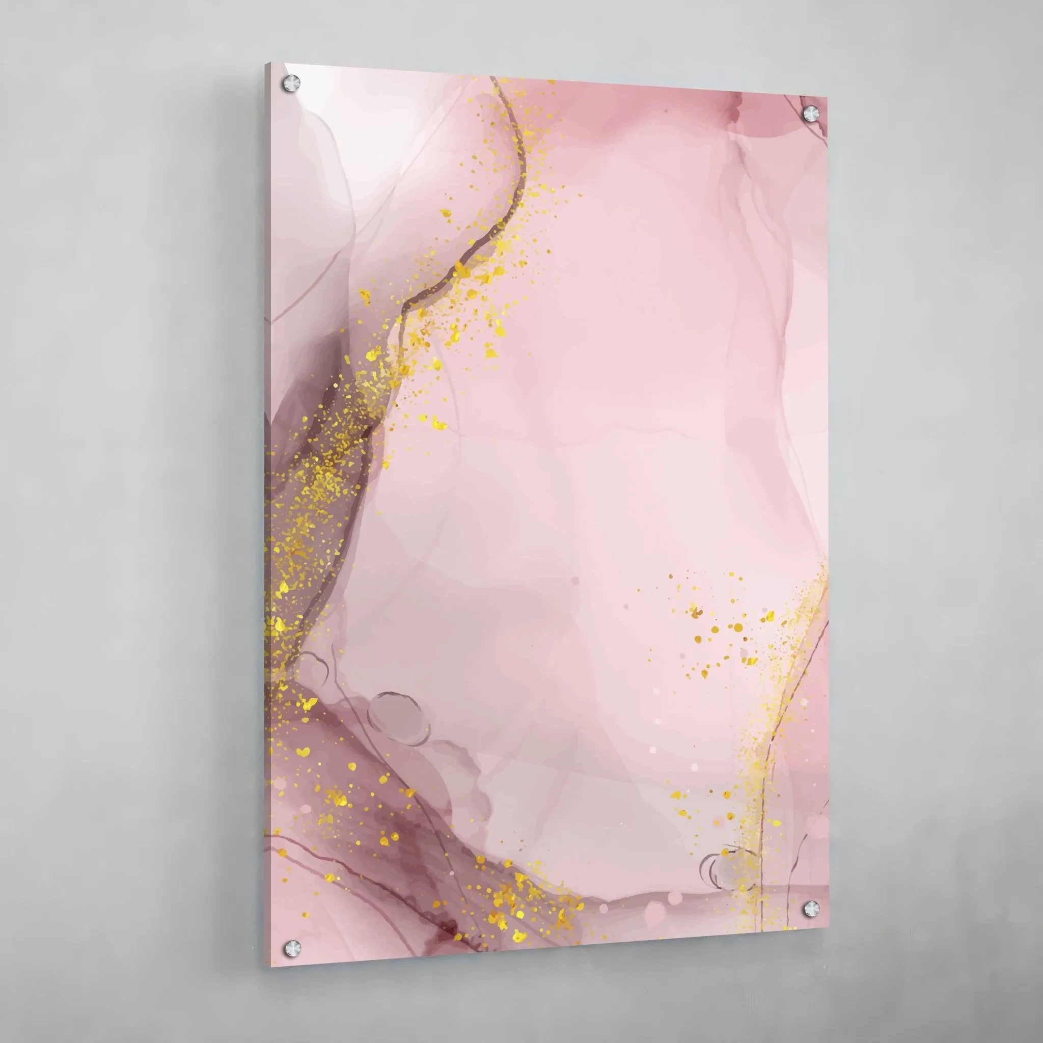 Pink and Gold Marble Wall Art