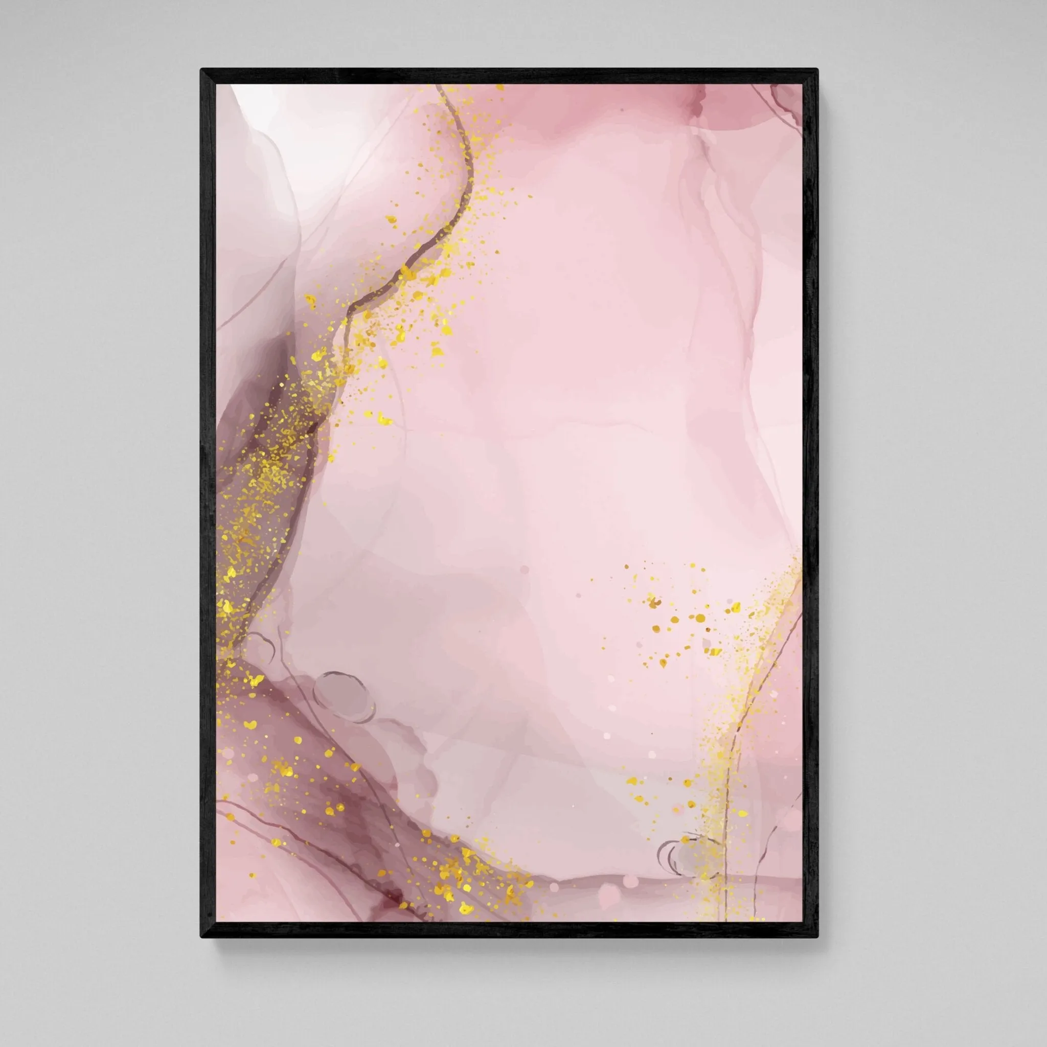 Pink and Gold Marble Wall Art