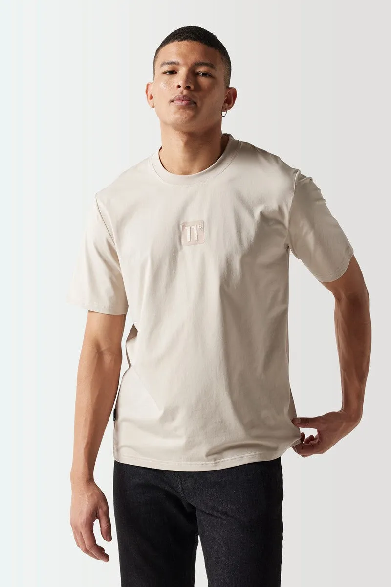 Premium Centre Branding  T-Shirt - Cool Sand