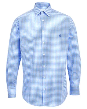 Pringle LS Blue Check Tailored Slim Fit Shirt