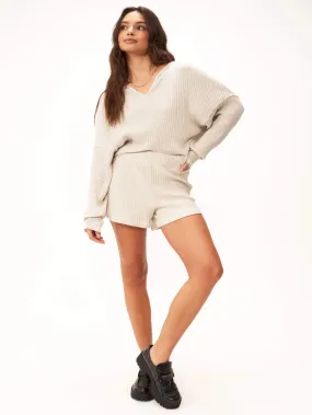 Project Social T Felicity Sweater Rib Shorts- Ash