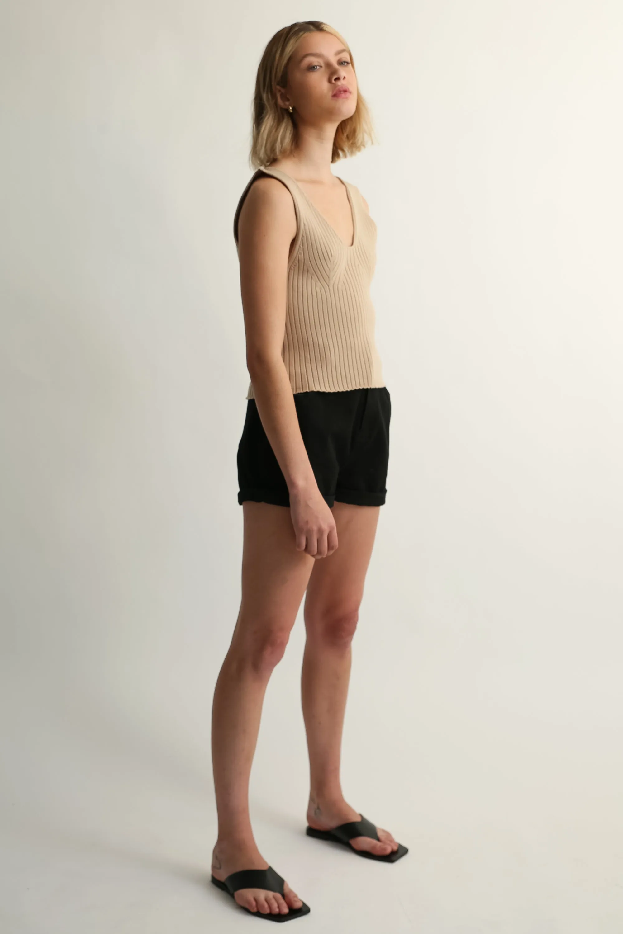 Ribbed Knit Vest