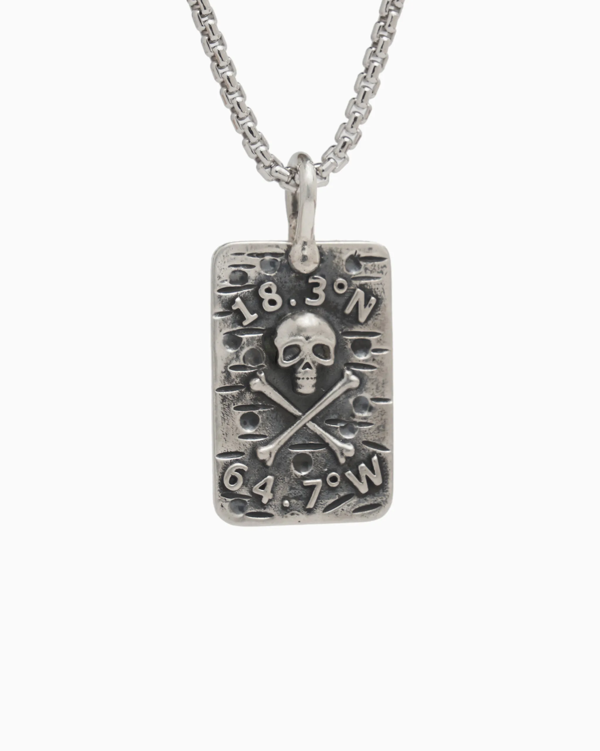 Skull & St. John Coordinates Pendant