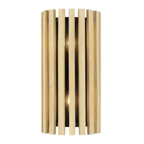 Suratto 387W02MBH 2-Light Wall Sconce - Matte Black/Honey Blonde