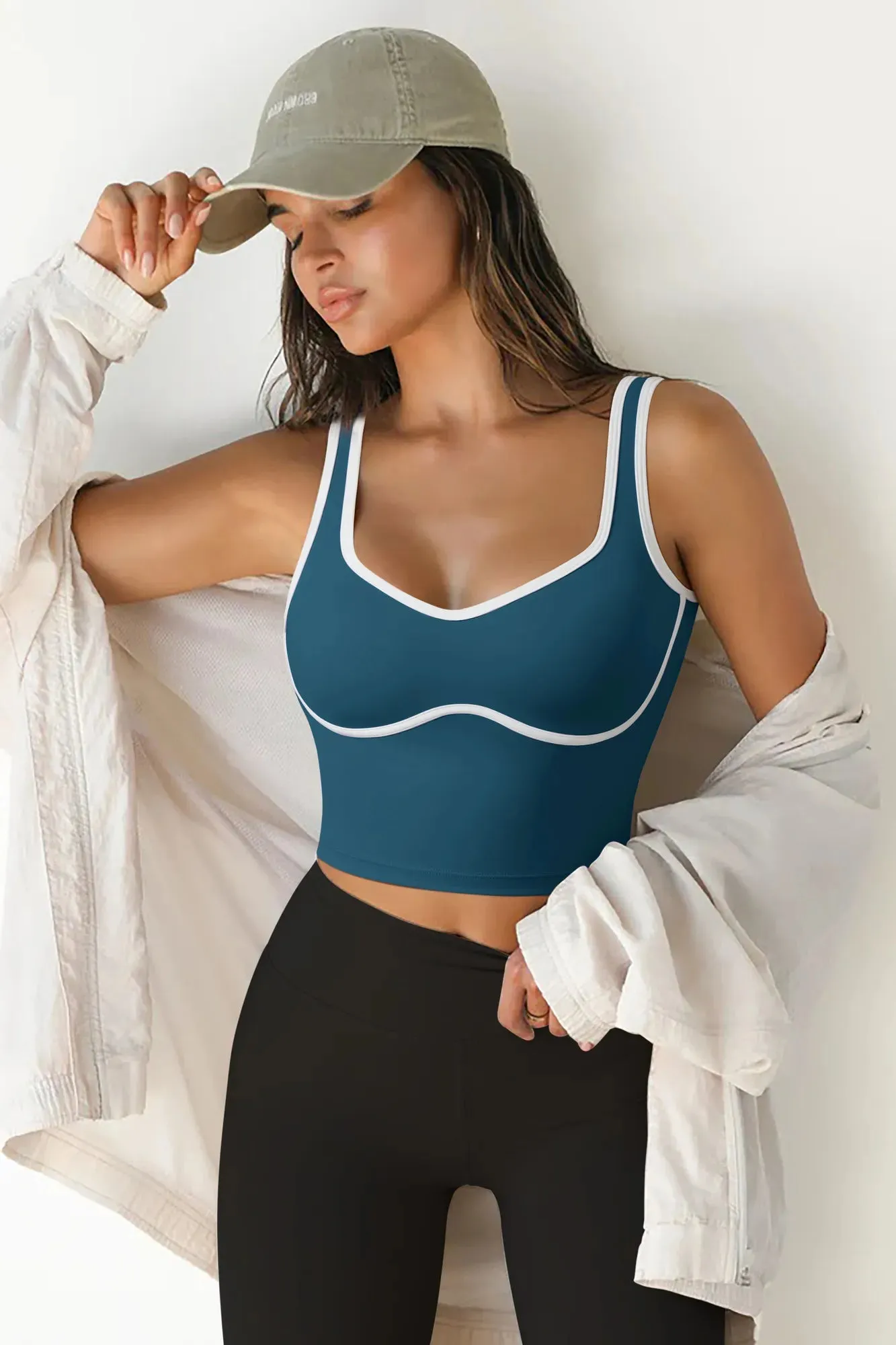 Sweetheart Neckline Sports Bra