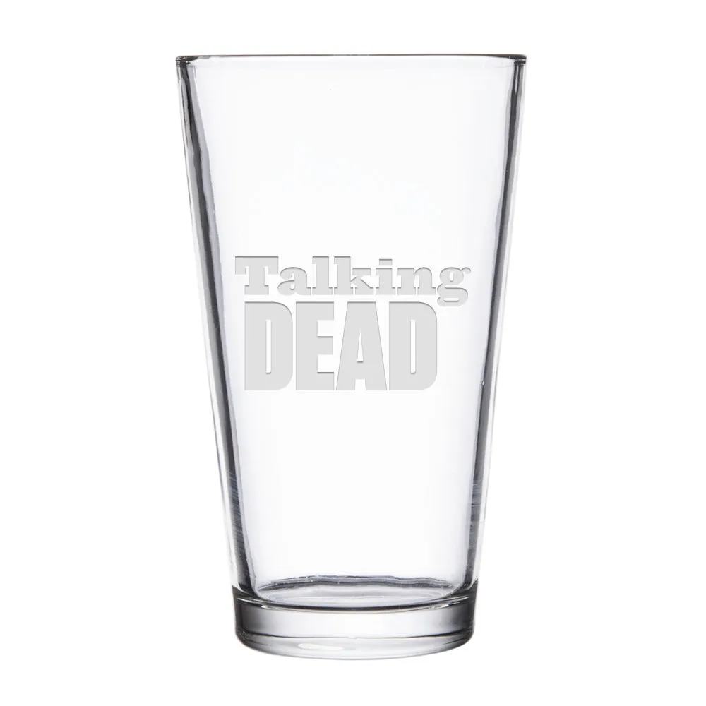 Talking Dead Logo Laser Engraved Pint Glass