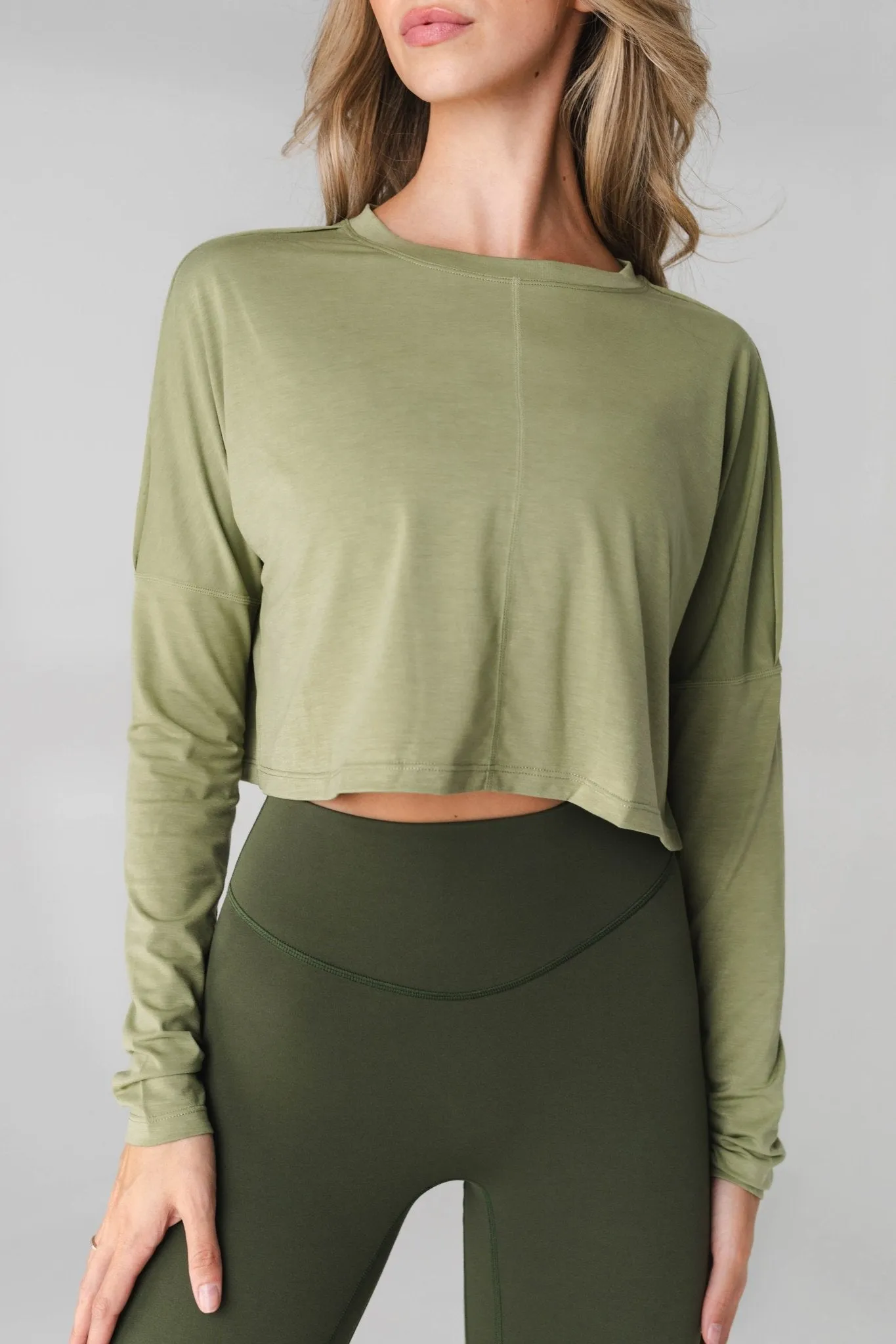 Vitality Versa Open Back Long Sleeve - Matcha