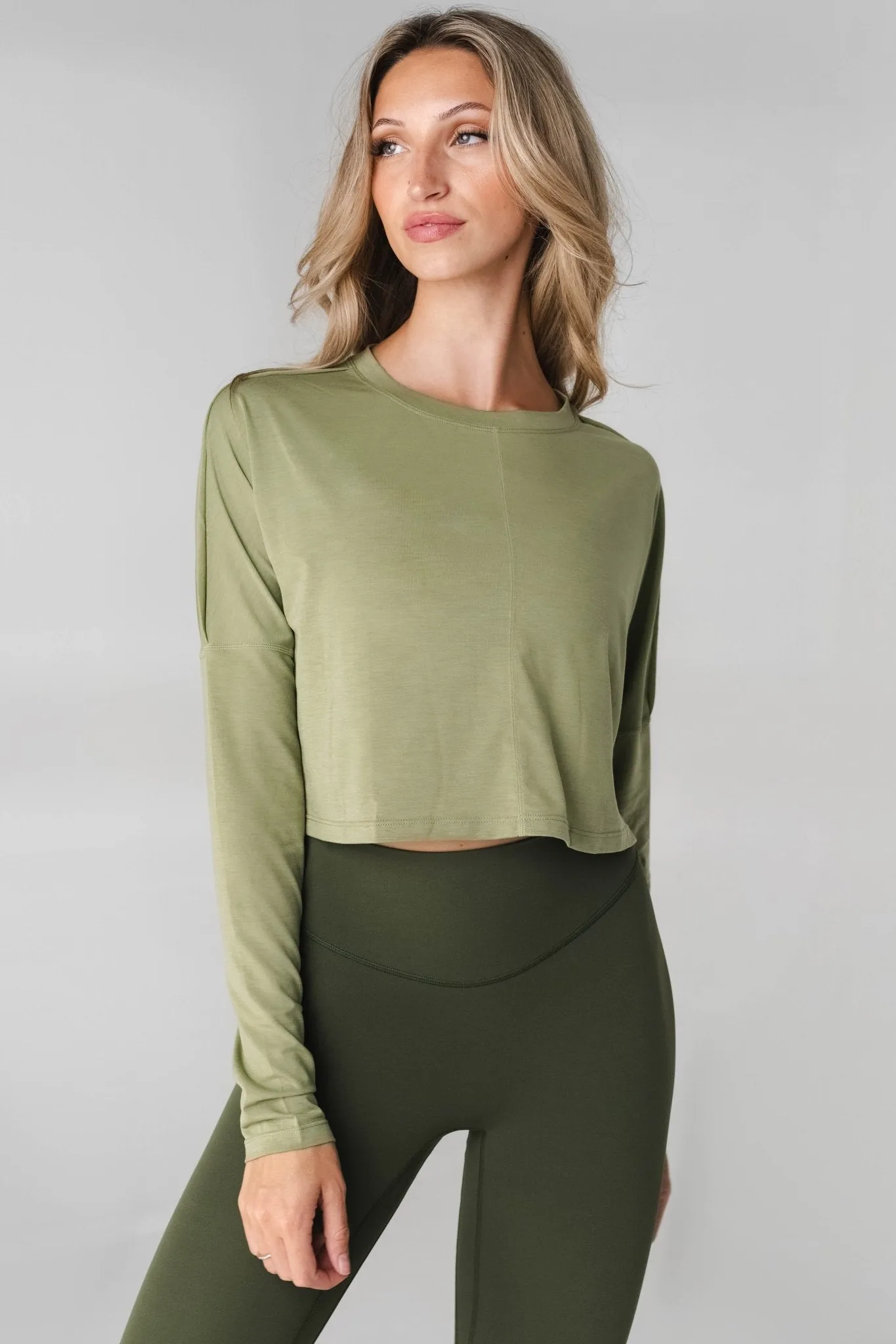 Vitality Versa Open Back Long Sleeve - Matcha